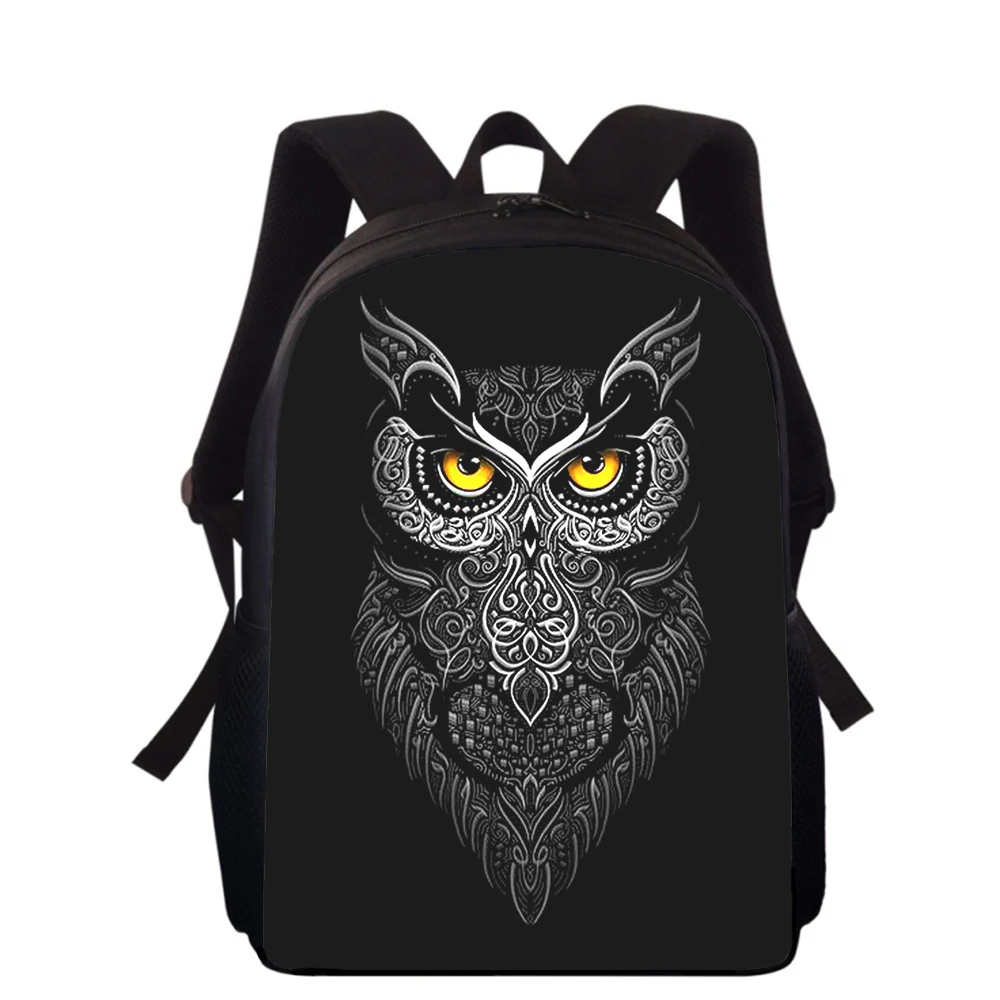 animal owls 15” 3D Print Kids Backpack Primary School Bags for Boys Girls Back Pack Students School Book Bags