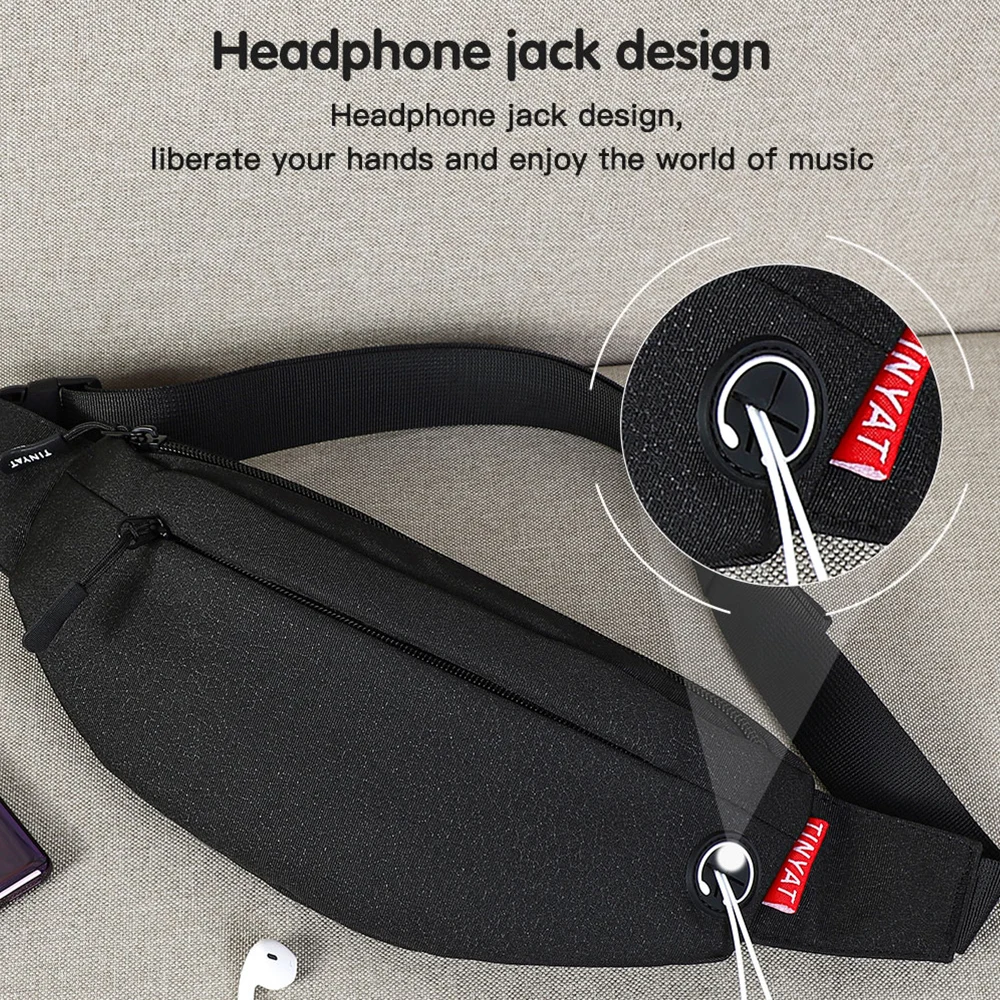 

Men Waist Bag Pack Purse High Quality Women's Canvas Large Phone Bag Outdoor Sports Running Waist Bag Male Fashion Fanny Pack
