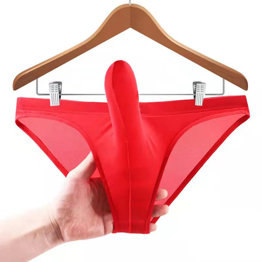 

Men Elephant Nose Briefs Bulge Pouch Underpants Male Sexy Penis Sleeve Panties Man Sexy Underwear Man Soft Breathable Knickers