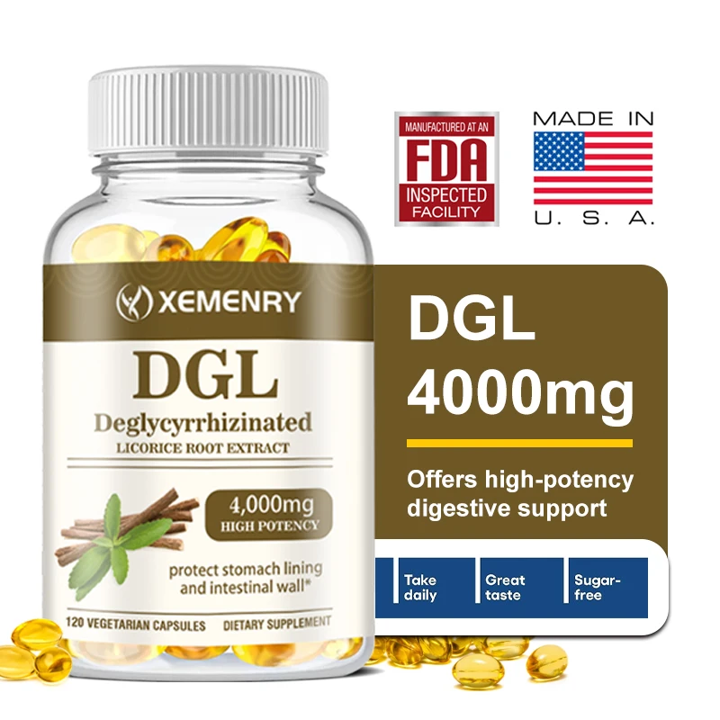 

DGL Licorice - Ultra-Pure Licorice Root Capsule Supplement - Natural Acid Reflux Formula Supports Stomach, Gut, and Bowel Relief