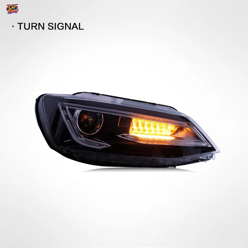Фото Подходит для модификации фар Volkswagen New Sagitar в стиле Audi A5 с LED-дневными ходовыми огнями и биксеноновыми линзами. №3