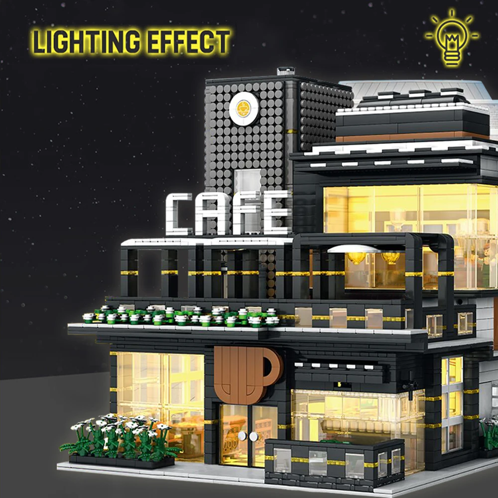 86007 креативный эксперт уличный вид угол кафе Bricktoria Grand Emporium Moc Модульные