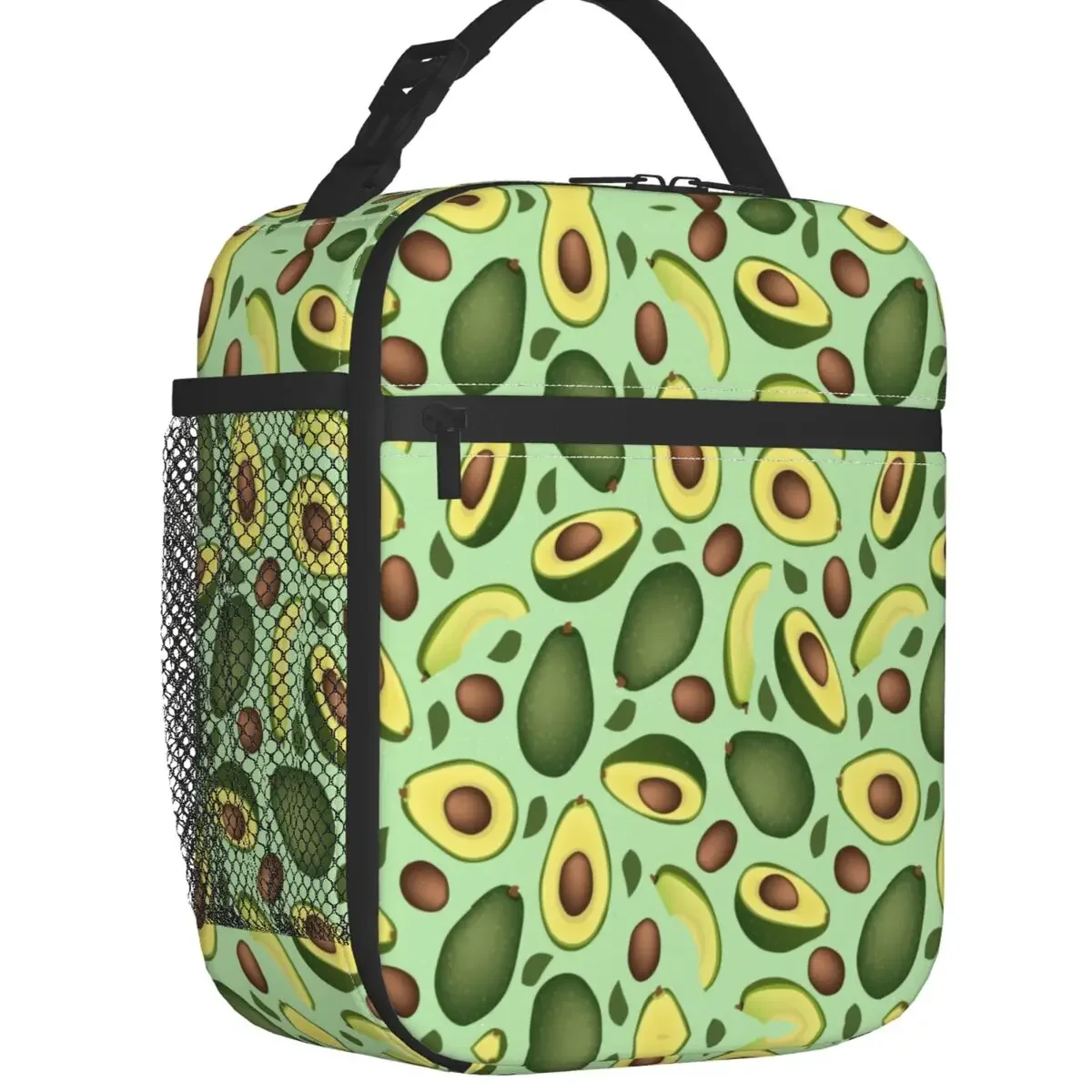 

Fruit Avocado Pattern Insulated Lunch Bags for Work School Leakproof Cooler Thermal Bento Box Women Kids