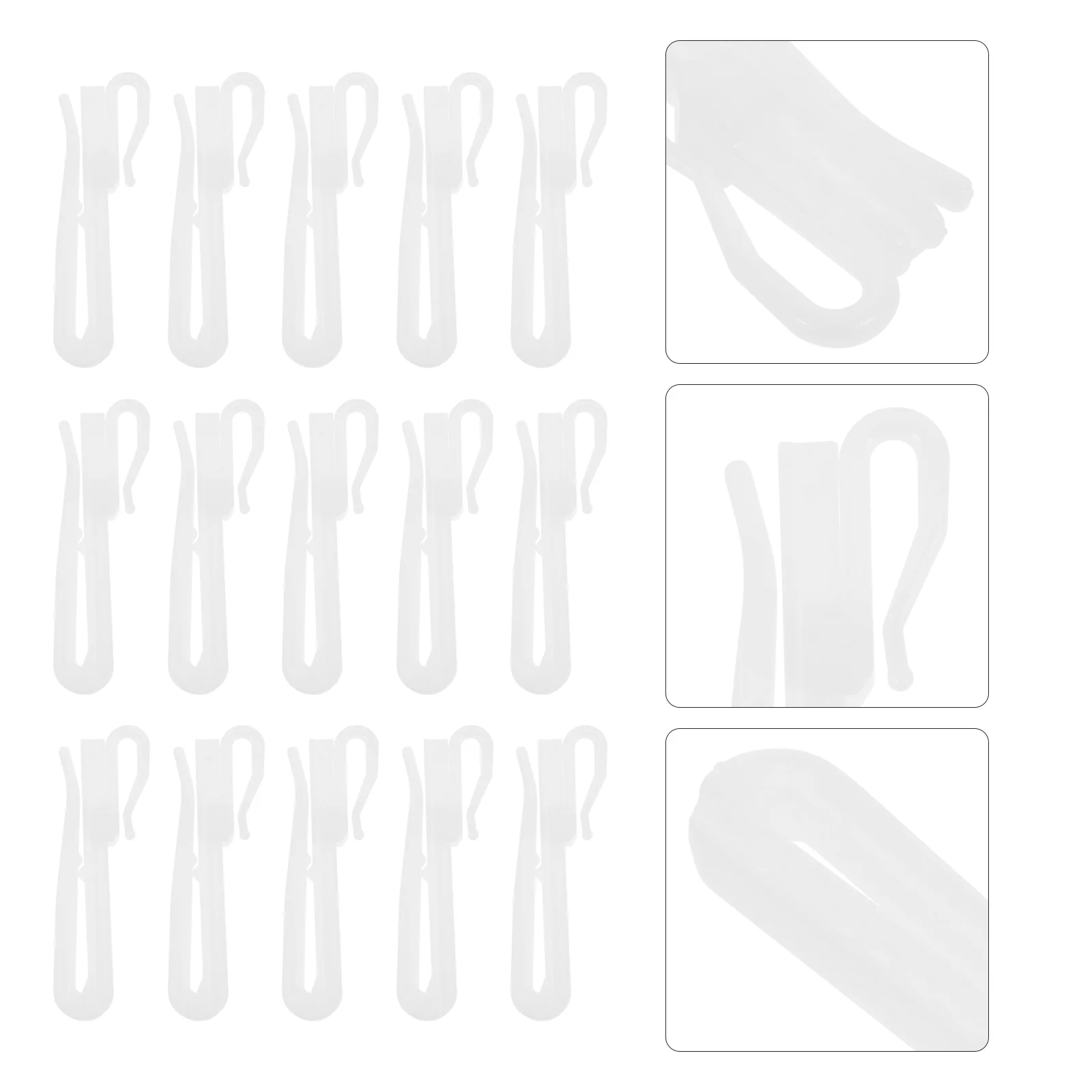 

300pcs Curtain Adjusting Hooks Plastic Curtain Hooks Home Curtain Accessories