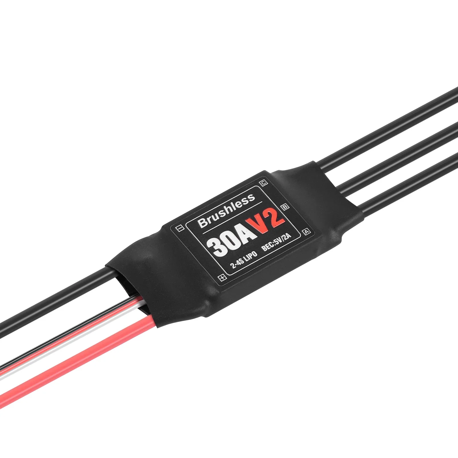 Фото Горячий 30A V2 ESC 2-4S бесщеточный радиоуправляемый электрический регулятор скорости 5 В 2A BEC для радиоуправляемого вертолета с неподвижным крылом самолета квадрокоптера №1