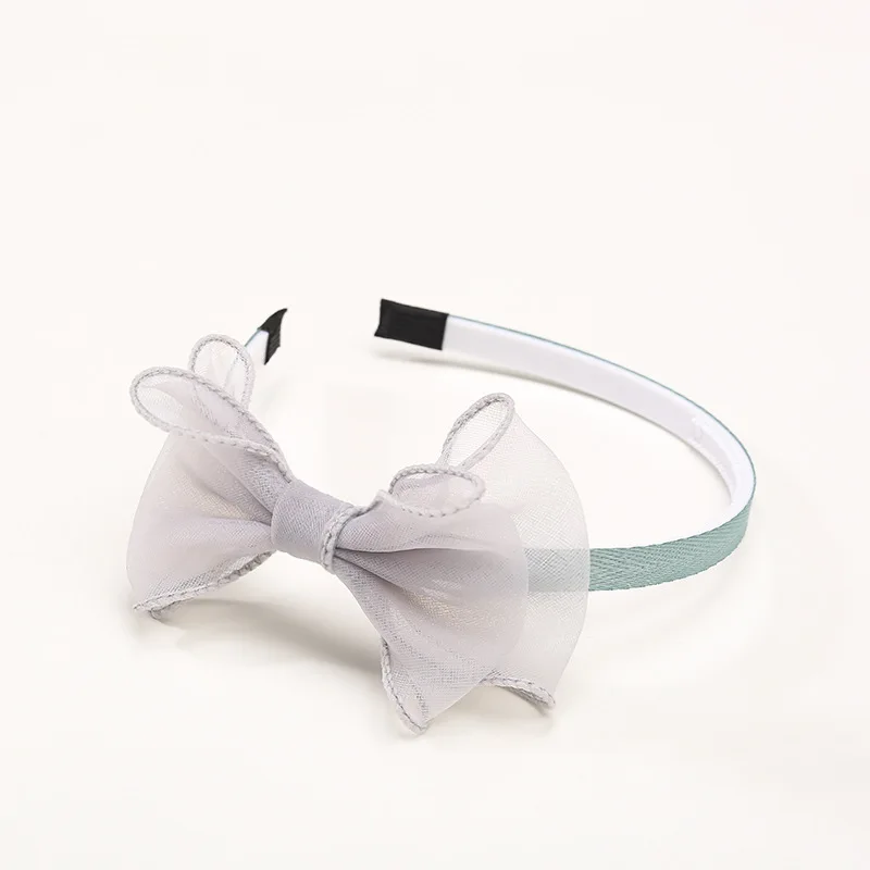 Новый модный детский бант сетка повязка на голову в горошек.