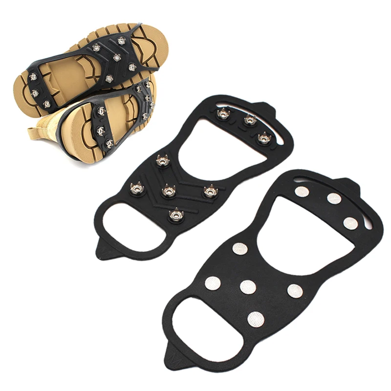 

8-Tooth Anti-Skid Ice Gripper Spike Winter Climbing Anti-Slip Snow Spikes Grips 1 Pair Of Non-slip Shoe Covers