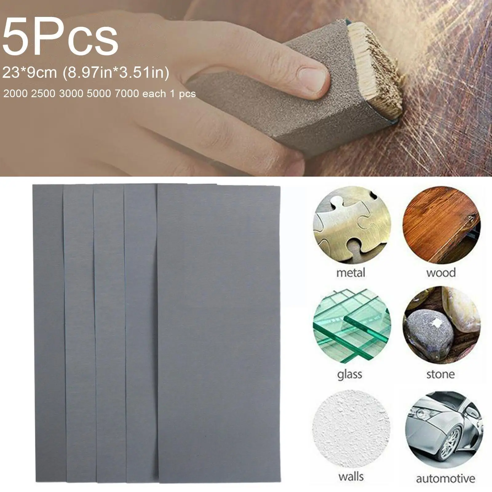 

Шлифовальная бумага Pave-Wet And Wet, 18 шт., зеркальная шлифовальная бумага 9x3,6 дюймов для дерева, металла, шлифовальная металлическая Абразивная Б...