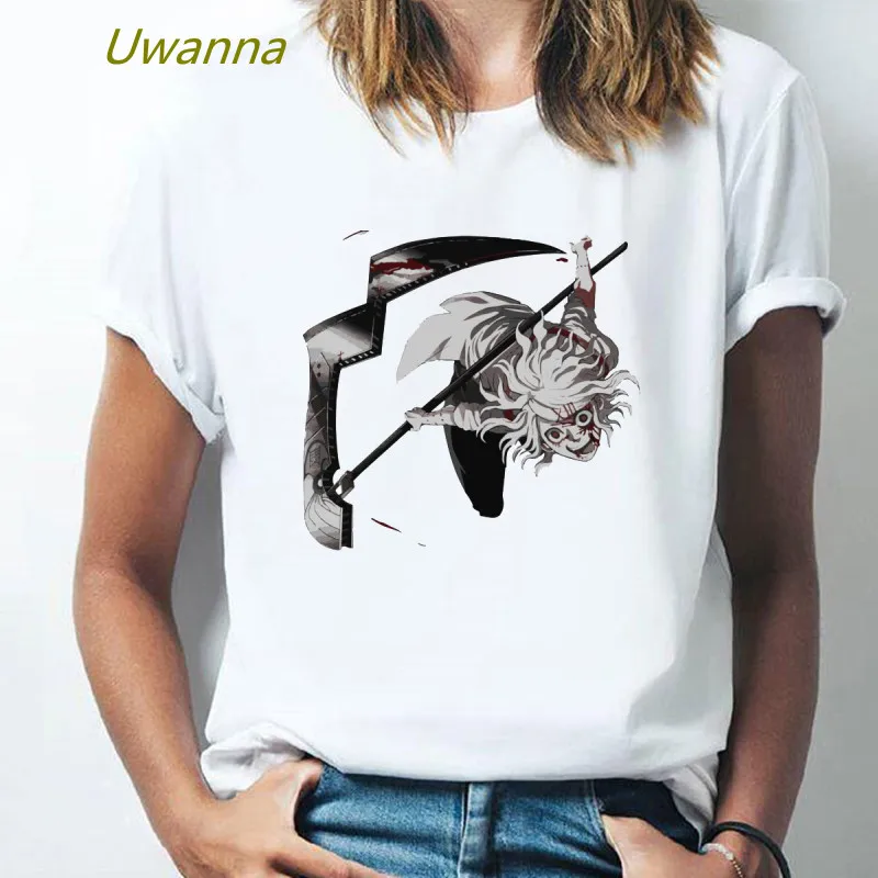 

Футболка Juuzou с японским аниме Токио Гуль женская футболка Харадзюку Y2k Топы Одежда с принтом милые Мультяшные графические черные футболки