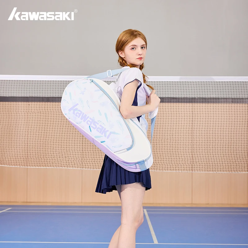 Женская сумка для бадминтона Kawasaki 2024 может вместить теннисную сумку с тремя