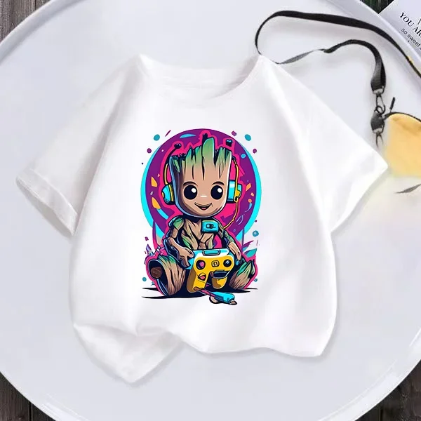 Детская Хлопковая Футболка С Короткими Рукавами Из Аниме-фильма Guardians Of The Galaxy Топ