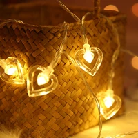 led fairy heart lights for party holiday garden garland christmas decorations home outdoor globe festoon string light wedding