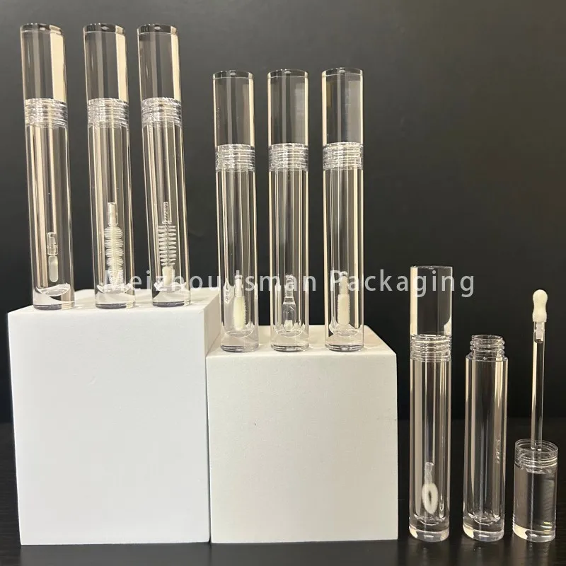 Прозрачная тушь для ресниц многоразовый круглый контейнер блеска губ с