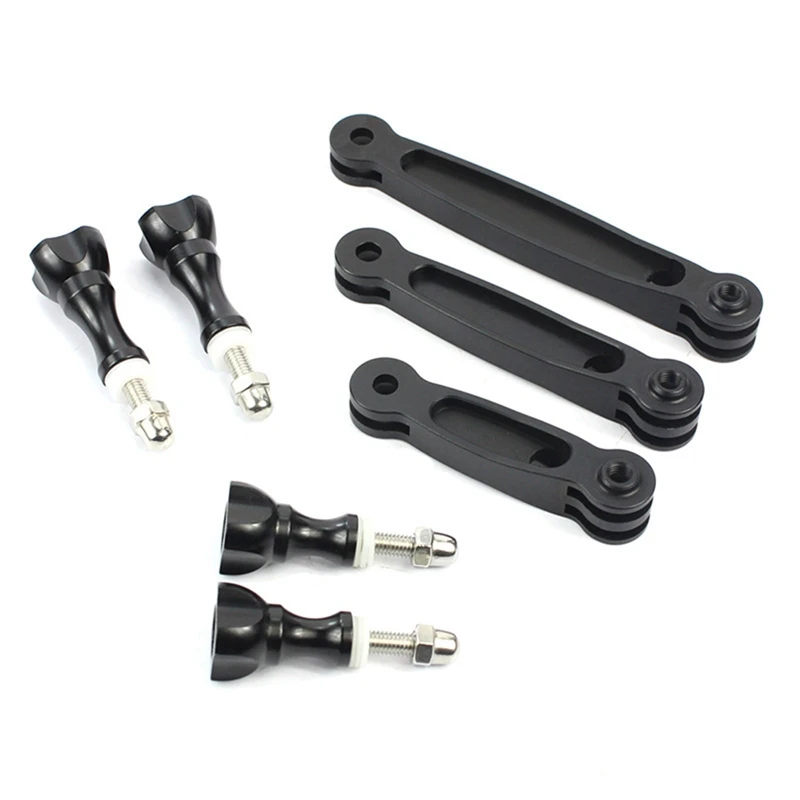 

Aluminum Alloy 3 In 1 Helmet Extension Arm Adjustable Bracket Kit For Gopro Hero 8 7 6 SJCAM Sport Camera Accessories