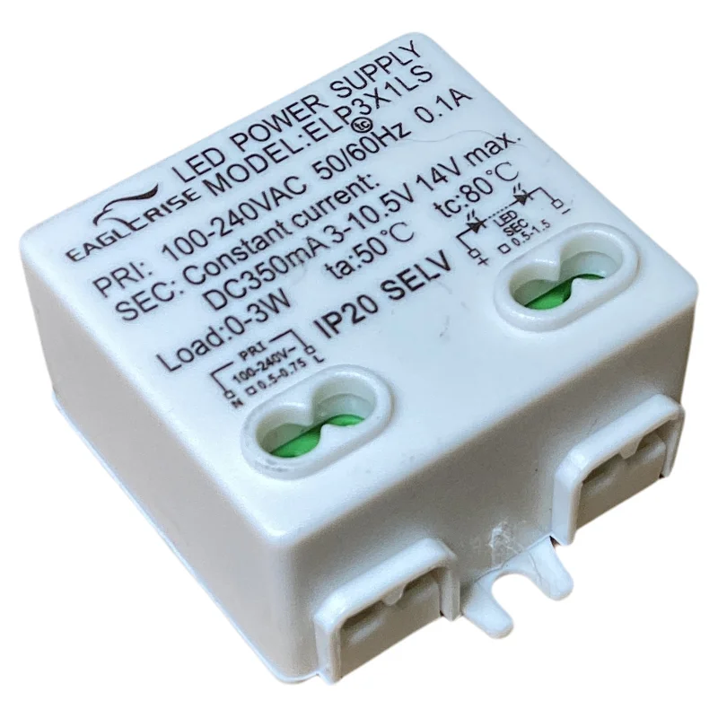 Фото Блок питания Eaglerise Mini Square 100-240В 1-3Вт с постоянным током для светодиодов ELP3X1LS 350мА 3-10.5В №2