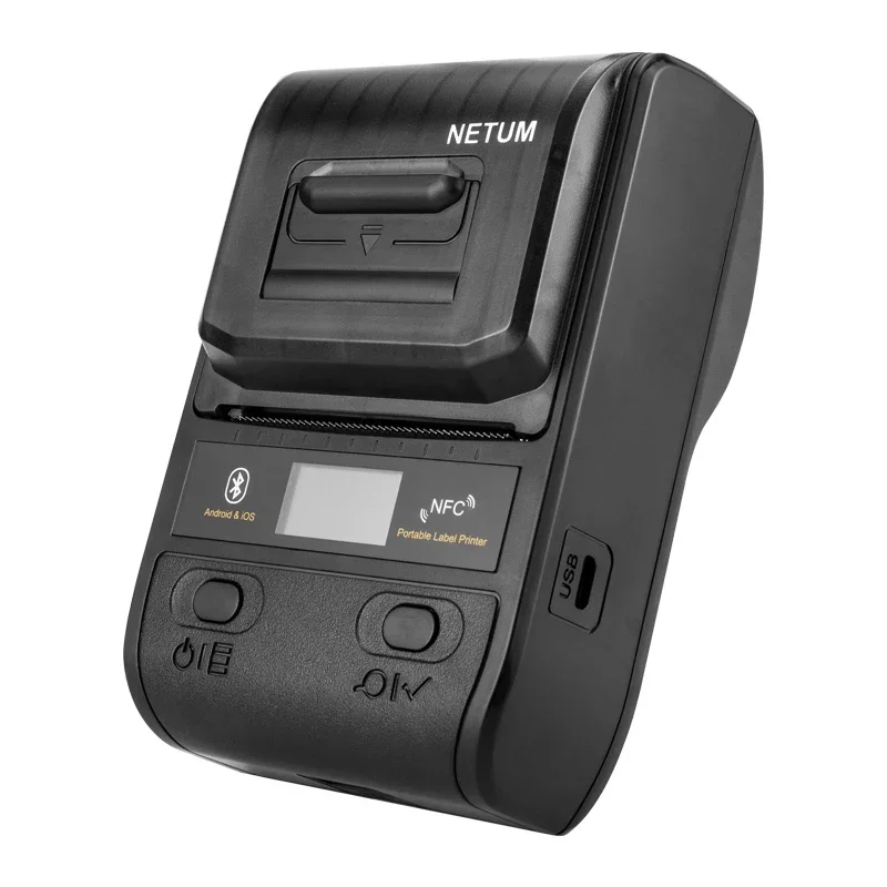 Фото Портативный термопринтер этикеток NETUM G5/G8 58 мм/80 мм с Bluetooth, перезаряжаемой батареей, совместимый с Android и iOS №2