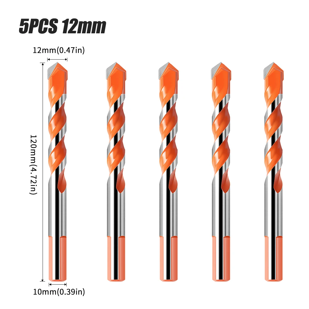 3,4,5,6,8,10,12 мм сверло Overlord, пробойник для стеклянной плитки, открывалка для отверстий, бетон, цемент, треугольное сверло, сверло из вольфрамовой стали, деревообрабатывающие инструменты