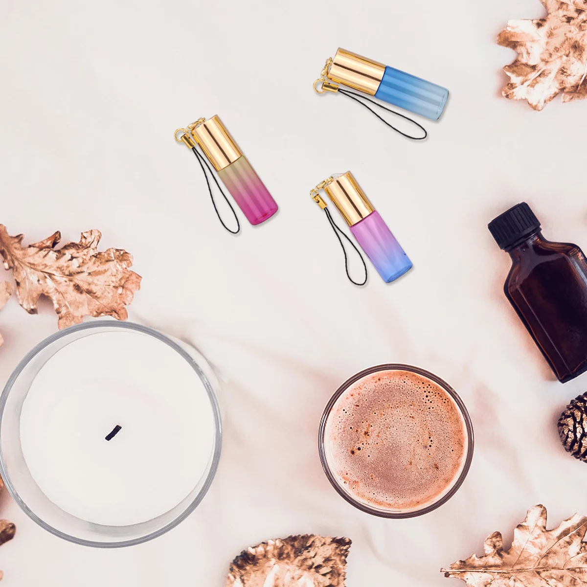 

Bottle Roller Perfume Sample Bottles Essential Oil Travel Container Balms Lip Aroma Tiny Keychain Aromatherapy Mini Roll