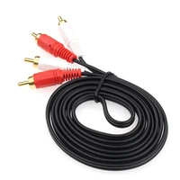 50pcs 150cm 2 RCA To 2 RCA Male to Male Lead Wire Audio Cable For Home Theater DVD Amplifier TV