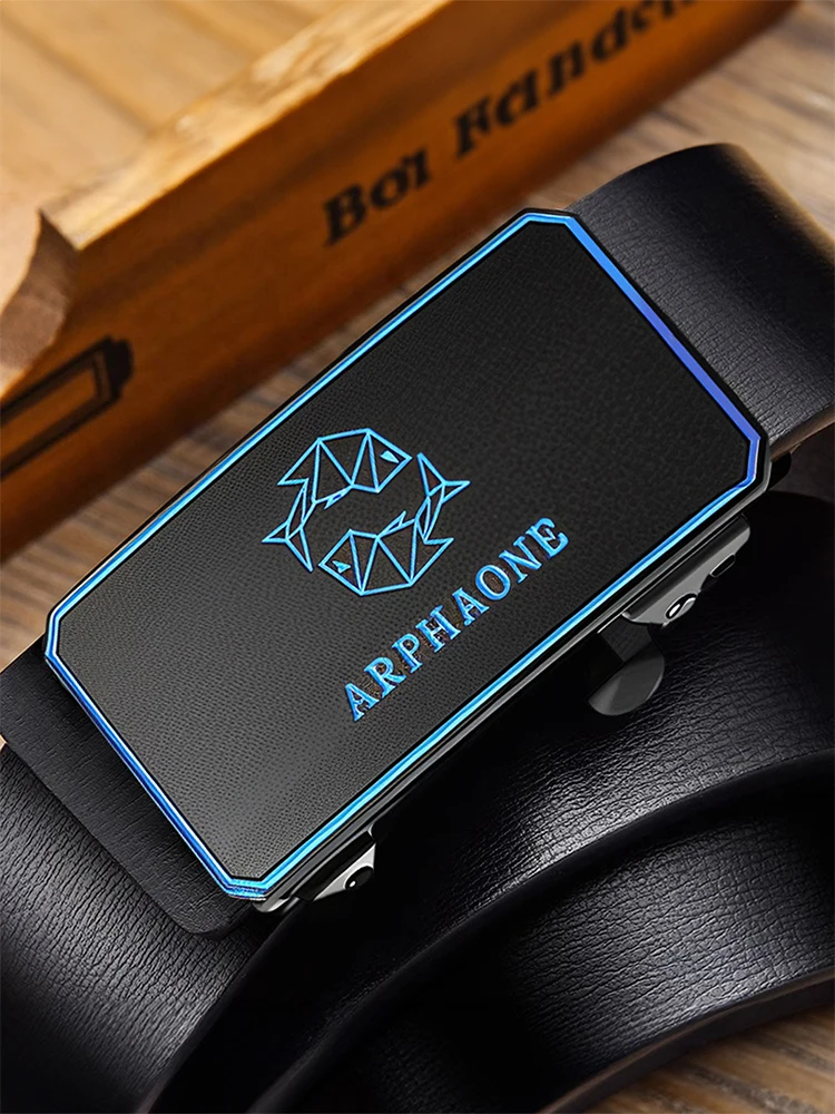 Мужские джинсы с автоматической пряжкой 12 созвездий из ПУ кожи