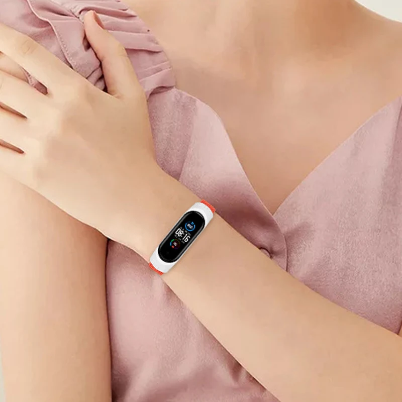 Нейлоновая плетеная соло-петля для Xiaomi Mi band 5 6 ремешок браслета 3 Miband 4 браслет xiaomi