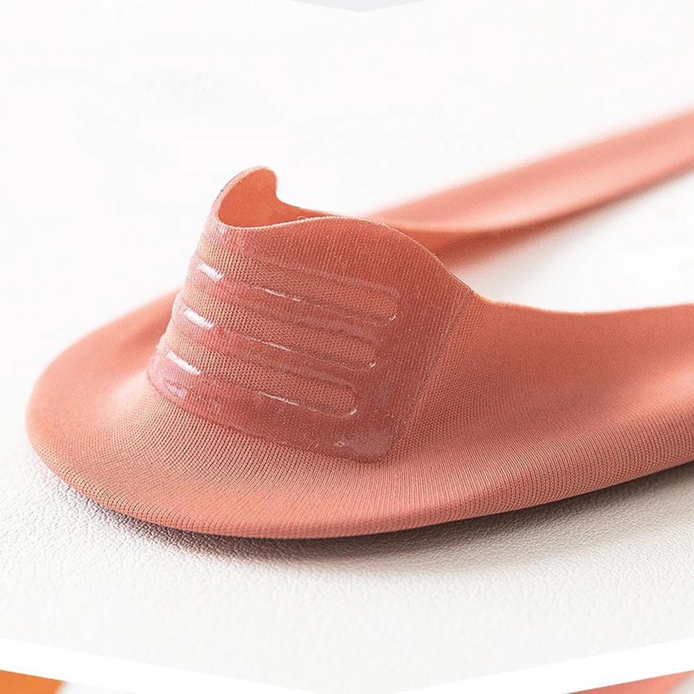 5Pairs Ice Silk Socks Women Summer Invisible Ultra-Thin Solid Color Breathable Silicone Non-slip Comfortable Cotton Bottom Socks