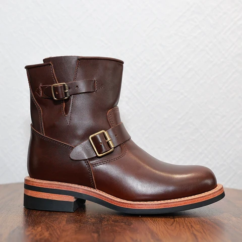 Американские повседневные ботинки инженера, мотоциклетные ботинки, мужские кожаные уличные ботинки, хорошее мастерство