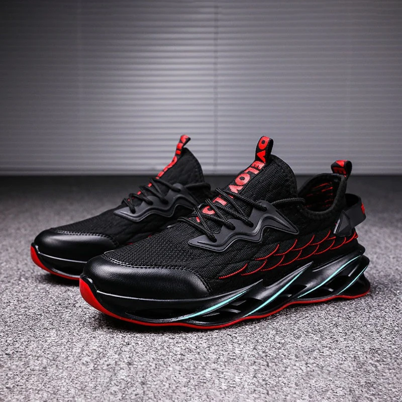 New Men's Running Shoes Outdoor Jogging Sport Shoes Male Sneakers Breathable Gym Sneakers Men Athletic Shoes Solid Black White