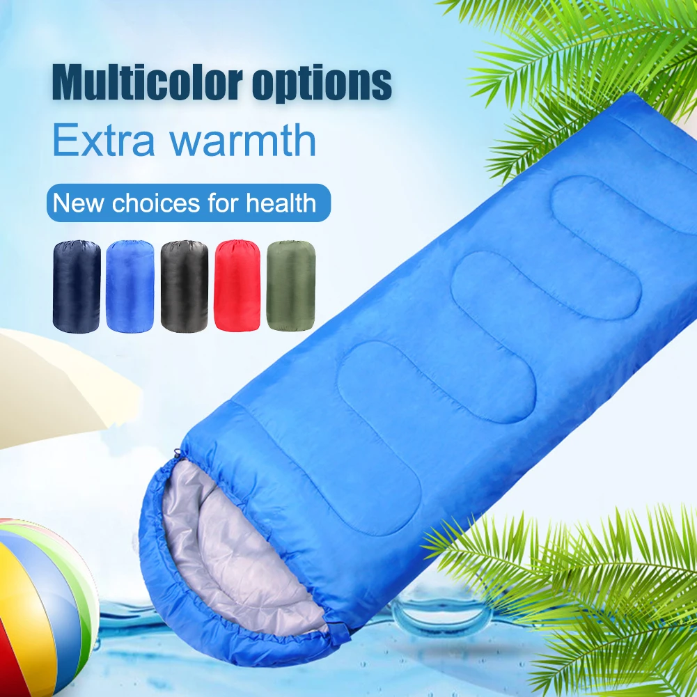

Sleeping Bag Ultralight Waterproof Thickened Winter Warm Envelope Hooded Sleeping Bag for Camping Travel Suppiles with Organier