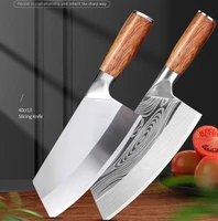 stainless steel kitchen knife hand forged meat chopping cleaver slicing vegetables cutter chinese chef knives 8 inch