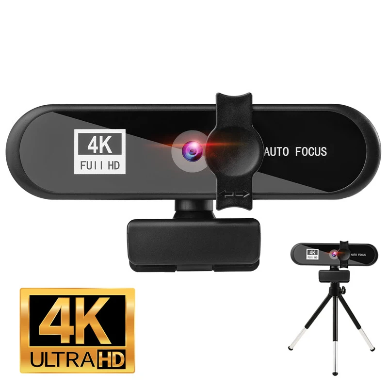 

QZT PC Computer Camera Webcam 4K 2K Full HD 1080P Laptop Gamer Live Stream Webcam Autofocus Video Web Camera with Microphone