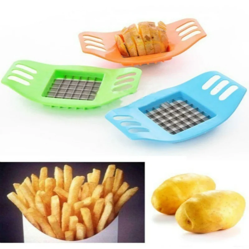 

Stainless Steel Vegetable Potato Slicer Cutter Chopper Chips Making Tool Potato Cutting Fries Tool Kitchen Accessories