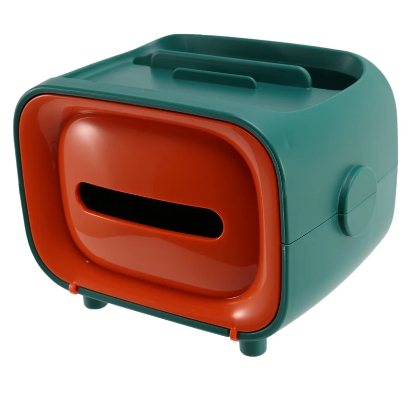 

Tissue Box, Multifunctional Tissue Box, Desktop Tissue Storage Box For Living Room / Kitchen / Office Decoration