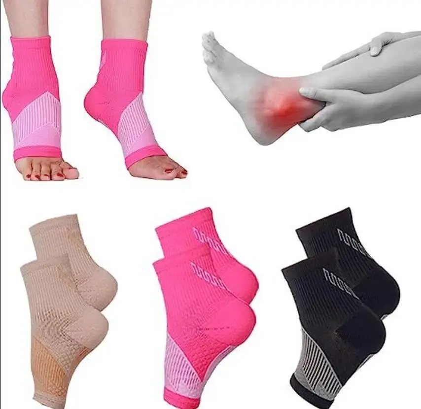 

1 Pair Copper Infused Compression Socks Ankle Support Pain Relief Socks Foot Anti-Fatigue Compression Sport Running Yoga Socks