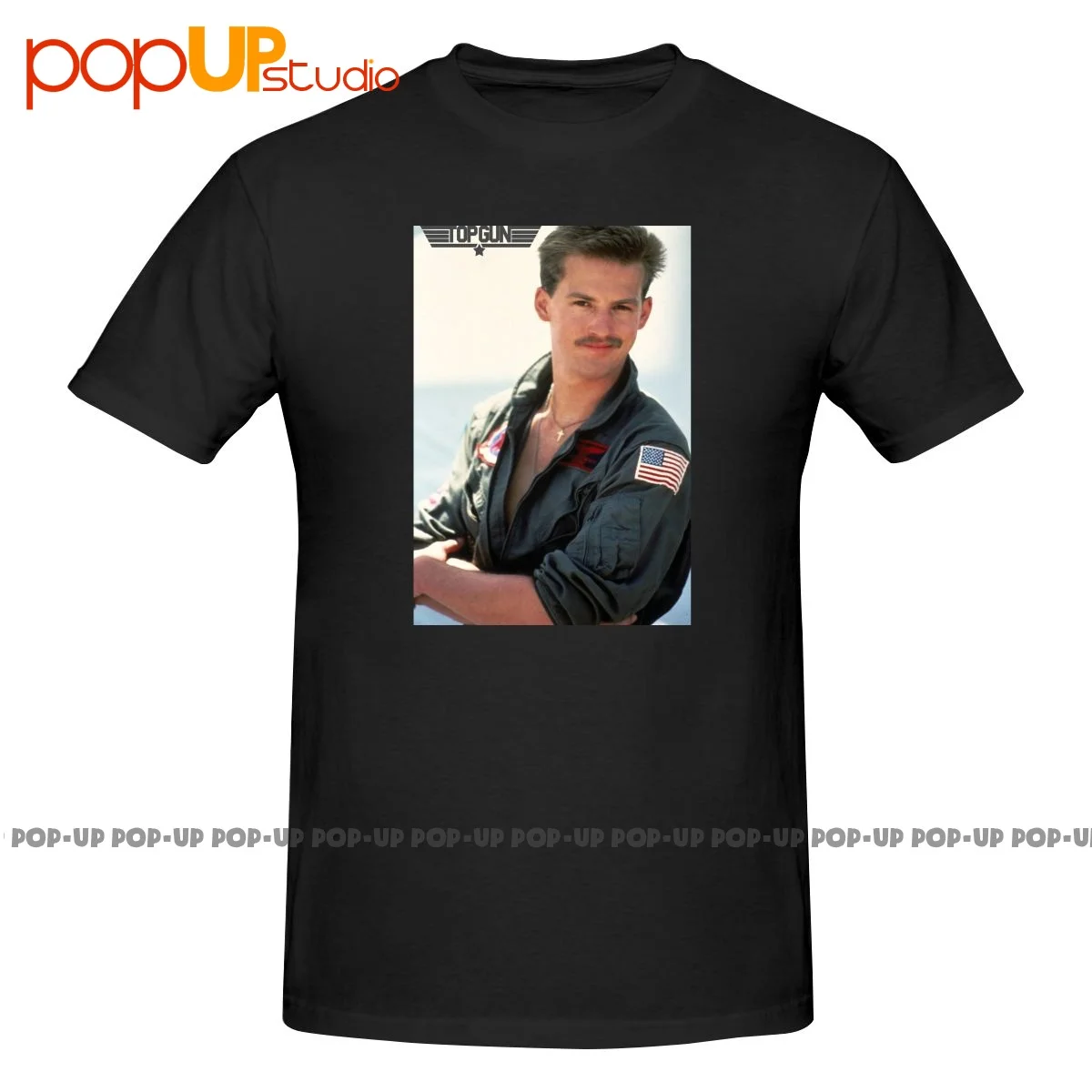 Топ пистолет Гусь истребитель пилот Энтони Эдвардс ВИНТАЖНАЯ фотография 80S футболка Новая Универсальная