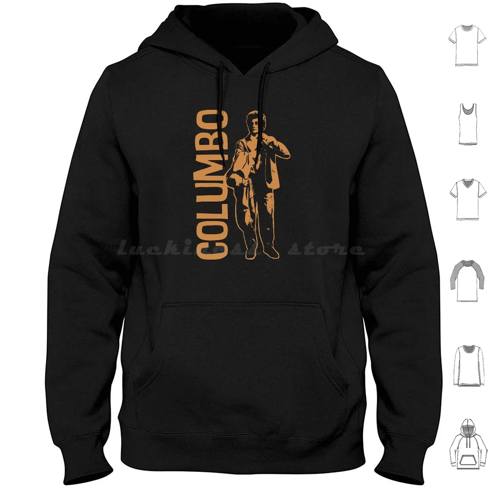 

Columbo Hoodie cotton Long Sleeve Columbo Retro Tv Peter Falk 1970S Just One More Thing Detective Show Columbo Character