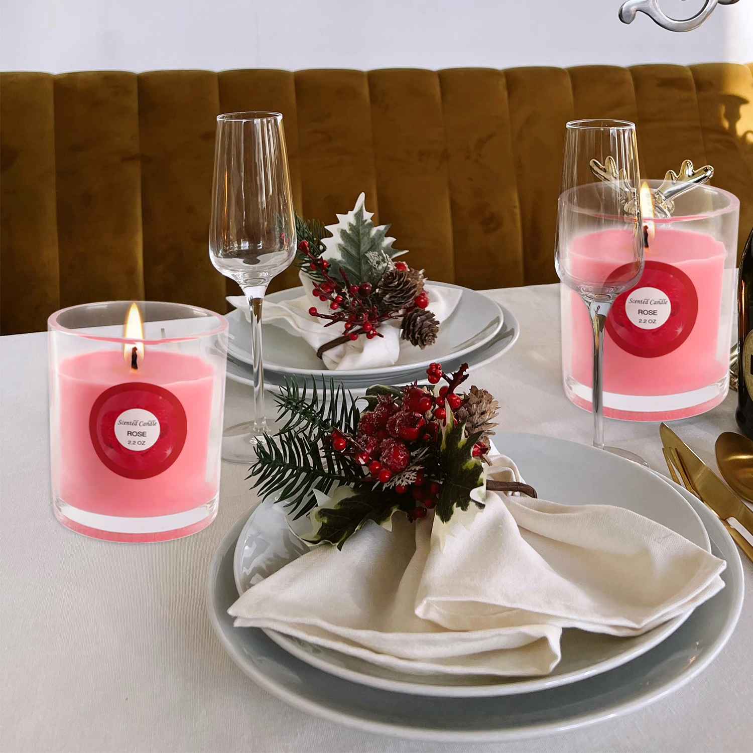 6 1*5 08 см (около 2 4x2 0 дюймов) цветные ароматизированные стеклянные свечи 20 шт. в