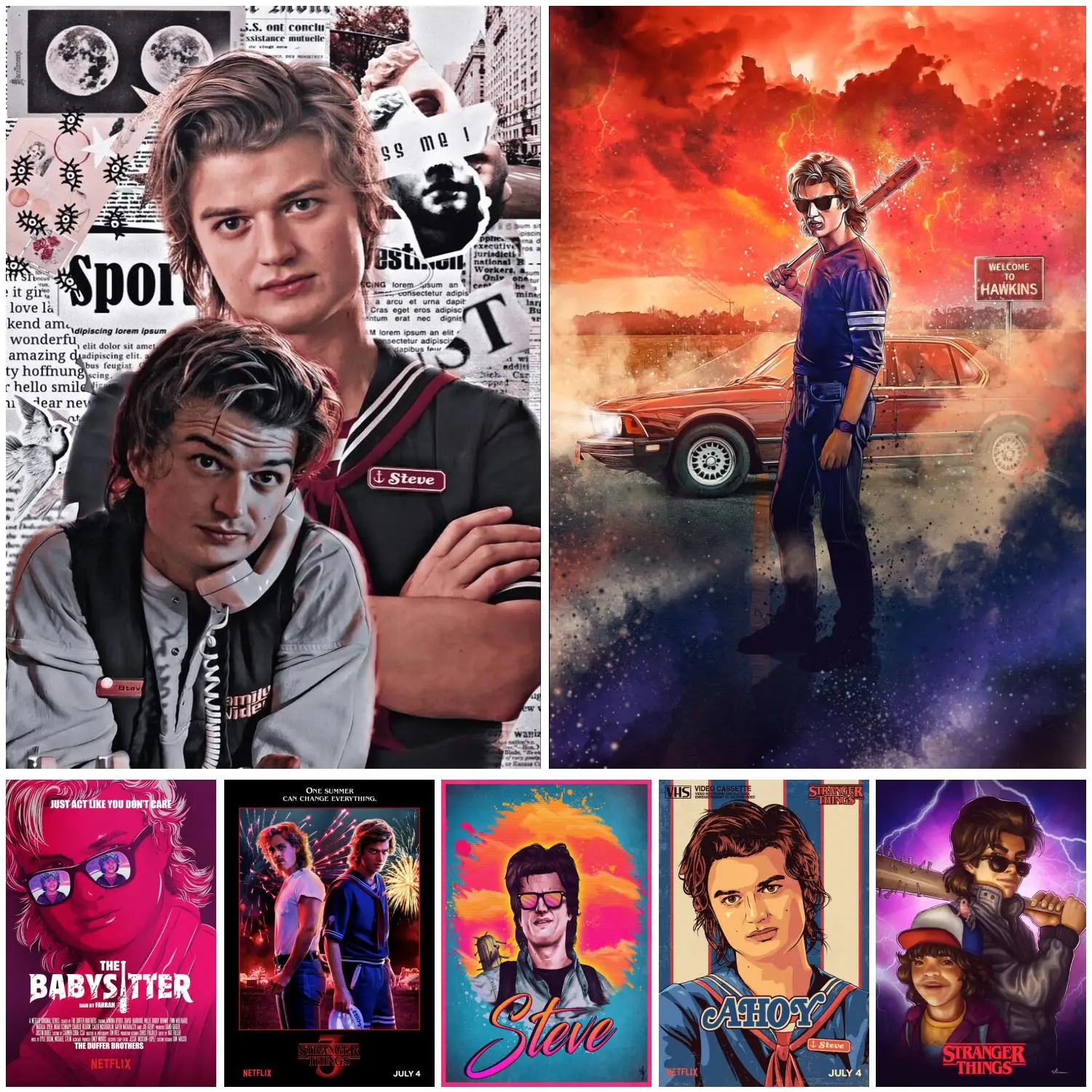 

Постер Стив Харрингтон, художественный плакат на холсте и Настенная картина, современные декоративные постеры для семейной спальни