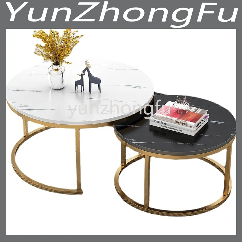 

Nordic Light Luxury Coffee Table Living Room Home Table Imitation Marbling Tea TableCD