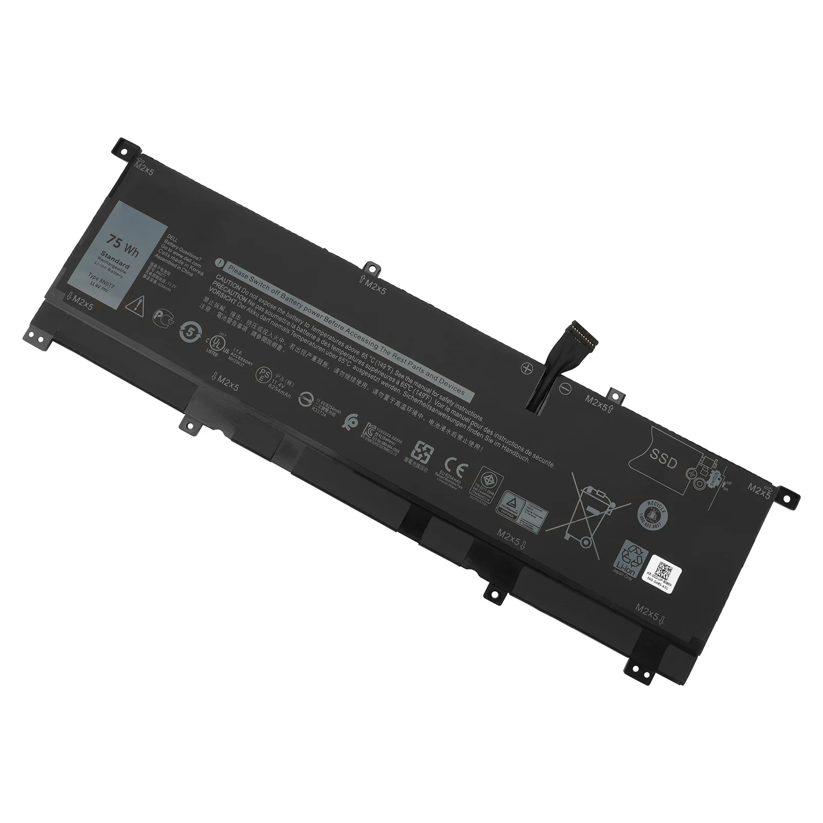Аккумулятор для ноутбука YOOFAN 8N0T7 Dell XPS 15 9575 2-в-1 Precision 5530 Мобильная рабочая станция
