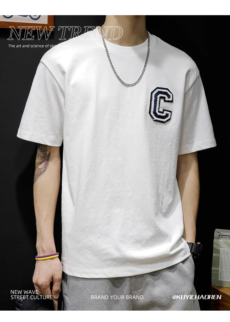 

M3211 2022 новая футболка с коротким рукавом, мужские летние рубашки ins in men fat man