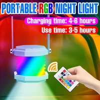 5v led night light rgb color changing lamp portable table light usb bulb bedside lamp dimmable lantern light for children gift