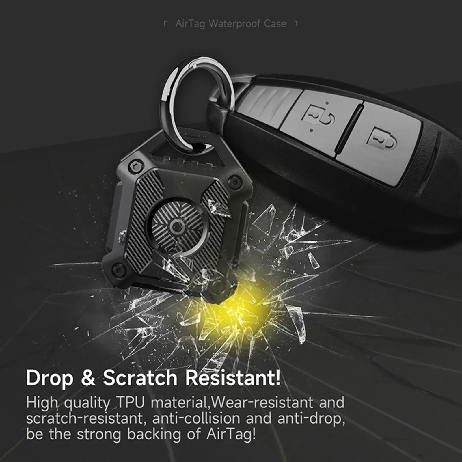 

Anti-drop For Airtag Waterproof Case Keychain Holder Screw Cover Compatible For Apple Air Tag Anti-lost Dog Cat Collar Find J4S1