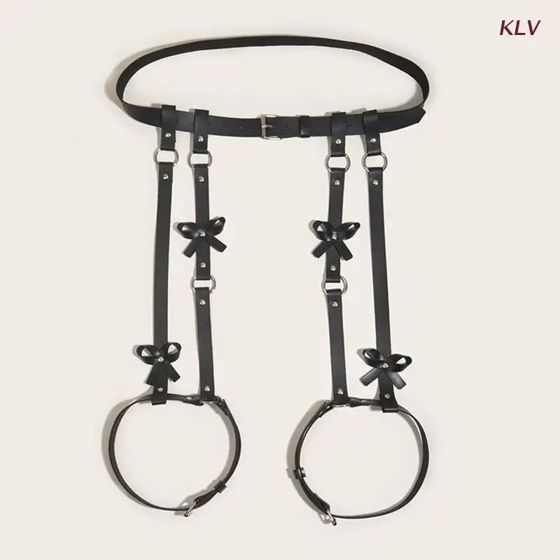 Женский ремень из искусственной кожи пикантный пояс в стиле панк с цепочкой