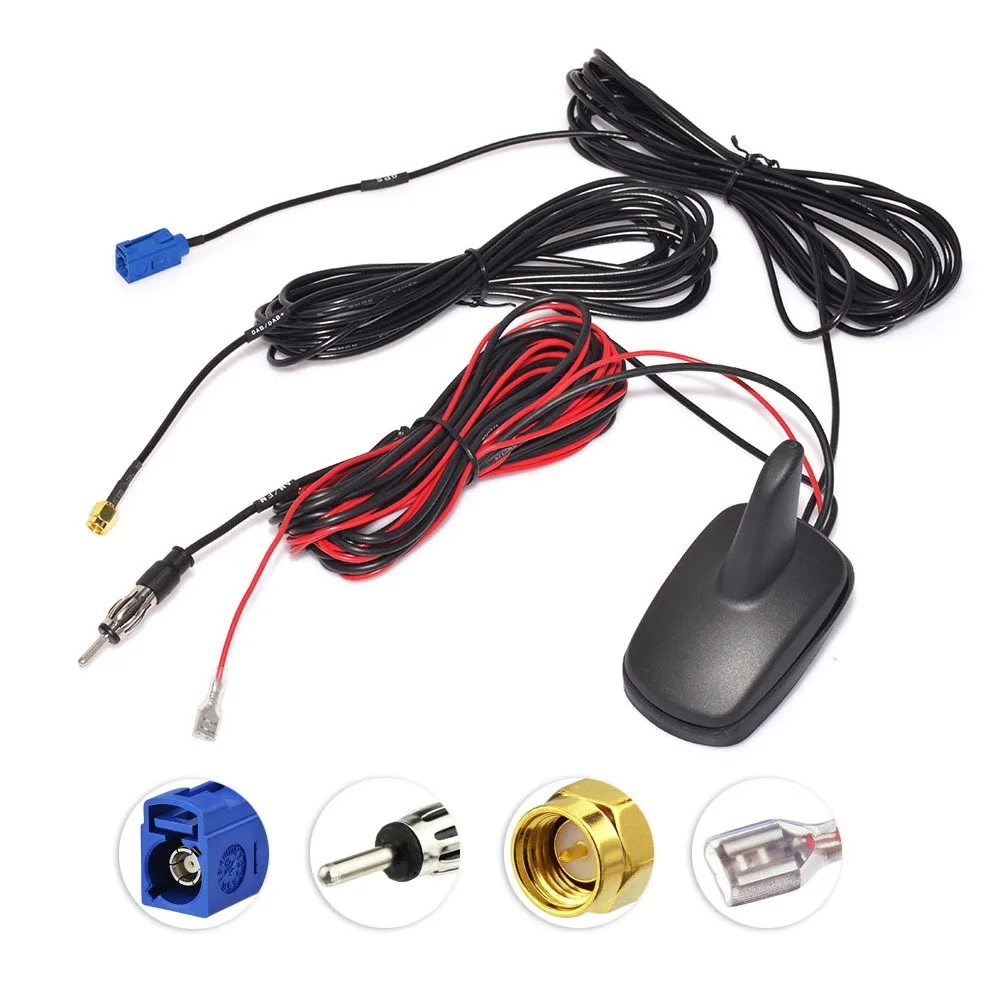 

2022.Superbat DAB/DAB+/GPS/FM/AM Car Digital Radio Amplified Aerial Roof Mount Antenna for JVC Kenwood