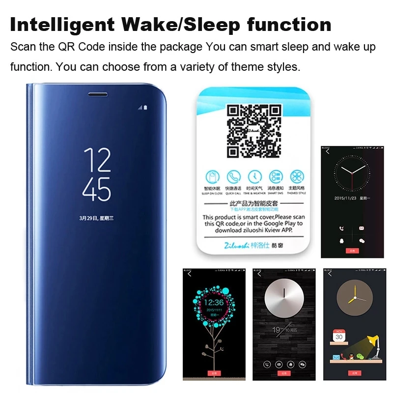 smart mirror flip phone case for xiaomi redmi note 11 10 9 8 8t 9t 6 9c 8 8a 9a 7a mi 11 10t pro lite poco x3 nfc m3 cover coque free global shipping