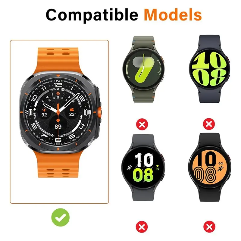 Фото Прочный металлический корпус A97I-Rugged 47 мм для Galaxy Watch 7/8 Ultra (2025/2024), ударопрочная сине-белая крышка №5