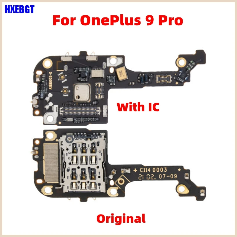 

Original With IC For OnePlus 9 Pro 9Pro Sim Reader Card Slot Socket Holder 1+9Pro Microphone Flex Cable Smartphone Repair Parts