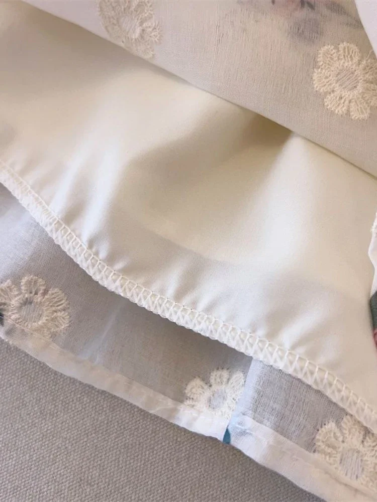 Блузка женская с цветочным принтом дизайнерская Повседневная Свободная рубашка