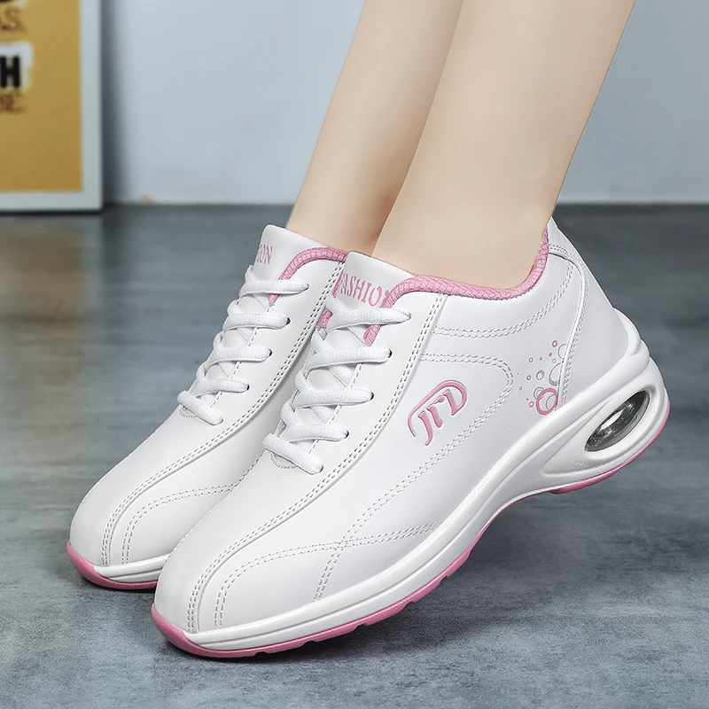 Women Running Shoes Air Cushion Lightweight Tennis Sneakers Increasing Height Casual Dancing Shoes Zapatos De Tenis
